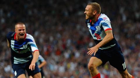 Craig Bellamy scores for Great Britain