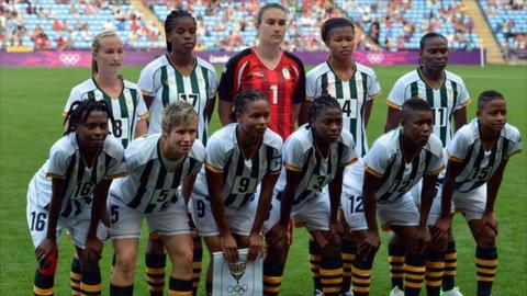 South Africa's women's football team at the 2012 London Olympics