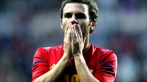 Spain's Juan Mata suffered defeat