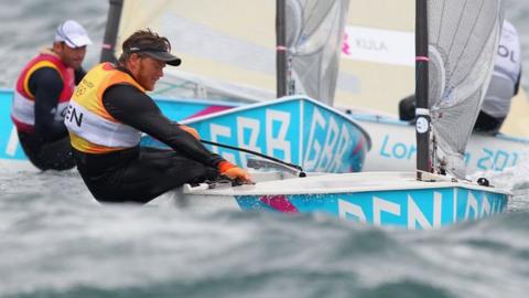 Ben Ainslie (left) has been left in the wake of Jonas Hogh-Christensen