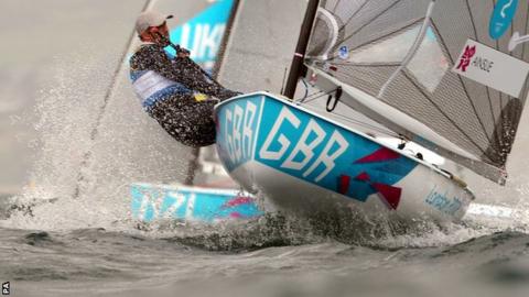 Ainslie battles the waves