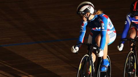Russian cyclist Victoria Baranova