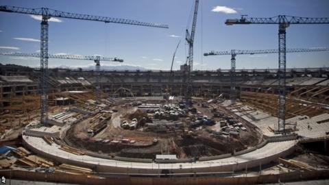 The Maracana Stadium in Rio di Janeiro, which is being re-built for the 2014 World Cup and 2016 Olympic Games