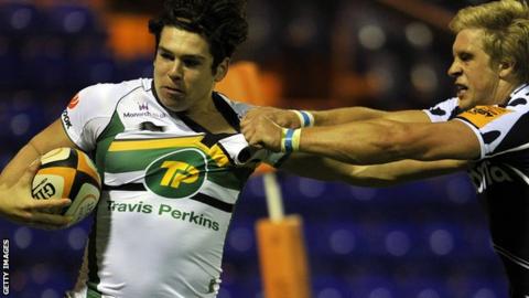 Alex Wootton playing against Sale Sharks in the Premiership Sevens