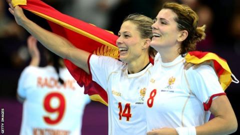 Montenegro celebrate their last eight win