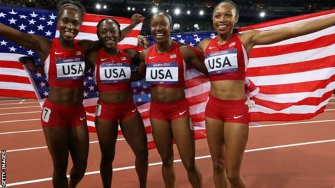 USA 4 x 100m women's relay