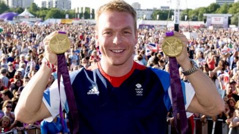 Sir Chris Hoy won two gold medals in London