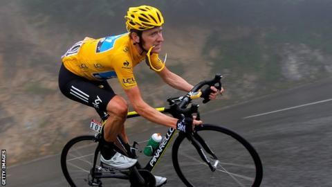 Bradley Wiggins in action