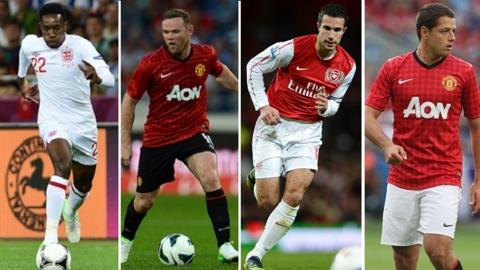 Welbeck, Rooney, Van Persie, Hernandez