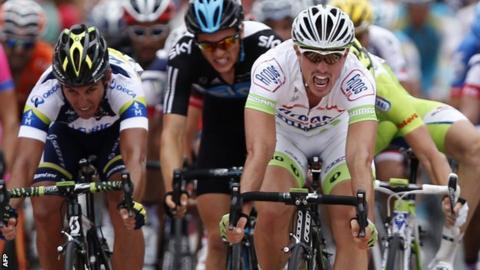 Ben Swift was third in the sprint finish