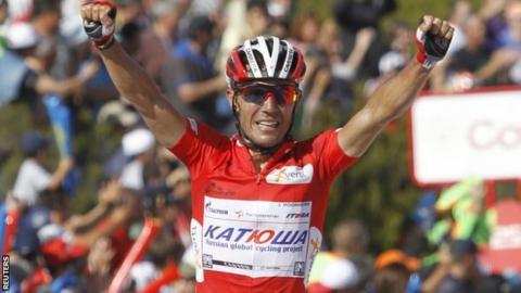 Joaquin Rodriguez wins stage 14 of the Vuelta a Espana