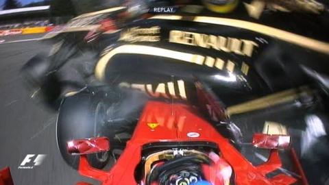 Spectacular crash causes chaos at Belgian GP