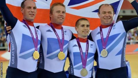 Anthony Kappes, Craig Maclean, Neil Fachie and Barney Storey