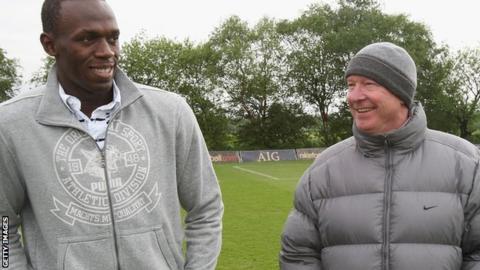 Usain Bolt and Sir Alex Ferguson