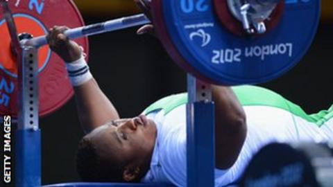 Nigerian powerlifter