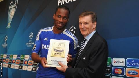Didier Drogba and Andy Roxburgh