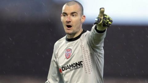 Gerard Doherty made a superb save against Cork