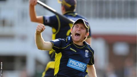 Hampshire celebrate after winning the 2012 CB40 final