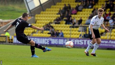 Steven Lawless scores for Partick Thistle against Livingston