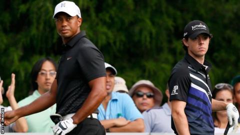 Tiger Woods and Rory McIlroy