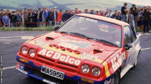 1984: Jimmy McRae and Mike Nicholson of Great Britain in action during the Manx International Rally in the Isle of Man, Great Britain. \ Mandatory Credit: Mike Powell /Allsport