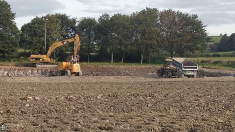 Work on Torquay's training ground at Seal Hayne