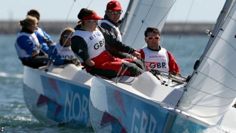 John Robertson, Stephen Thomas and Hannah Stodel competing at the Paralympics