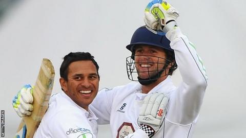 Usman Khawaja (left) and Ross Whiteley