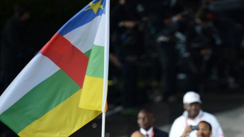 The Central African Republic flag