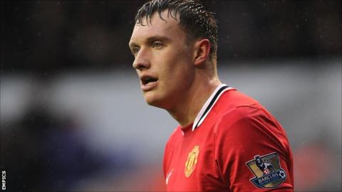 Manchester United midfielder Phil Jones