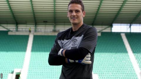 New Hibs goalkeeper Sean Murdoch