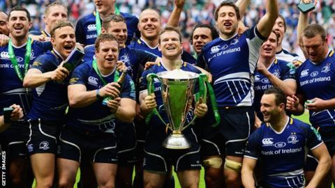 Leinster lift the 2012 Heineken Cup