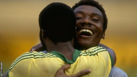 Joseph-Antoine Bell and Roger Milla