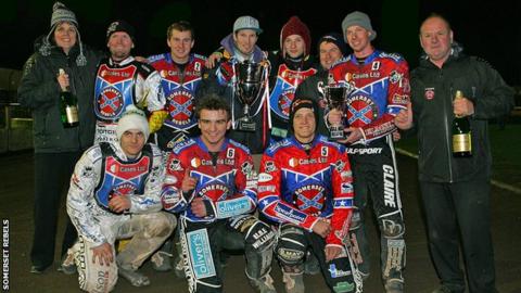Somerset Rebels celebrate their League Cup win