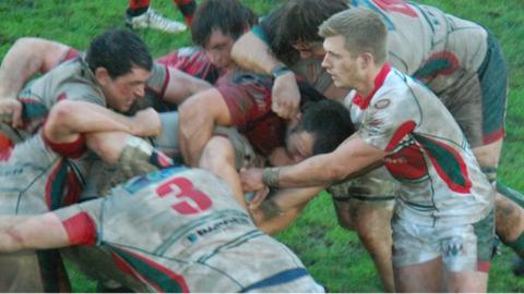 Jersey v Plymouth Albion action