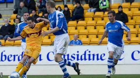 Jamie Murphy scores for Motherwell against St Johnstone