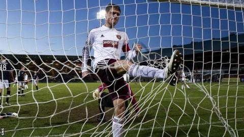 Hearts captain Marius Zaliukas