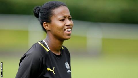 South Africa striker Andisiwe Mgcoyi