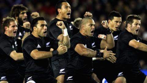 New Zealand perform the haka