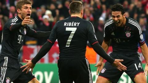 Bayern Munich players celebrate