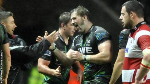 Morgan Allen celebrates