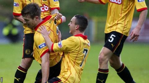 Conrad Balatoni celebrates his goal
