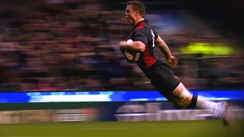Chris Ashton scores a second try for England against Australia