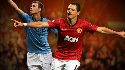 Edin Dzeko and Javier Hernandez