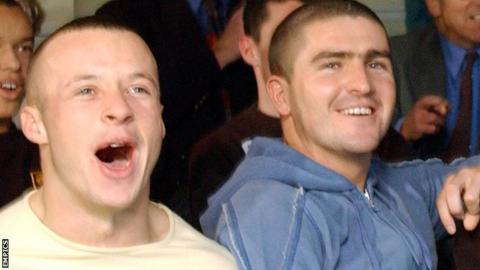 Luke Rodgers and Ryan Lowe in their Shrewsbury days in 2003, after being paired with Chelsea in the FA Cup
