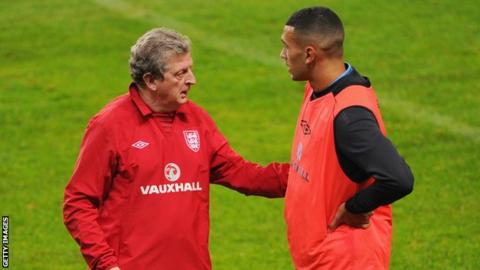 England manager Roy Hodgson (left)