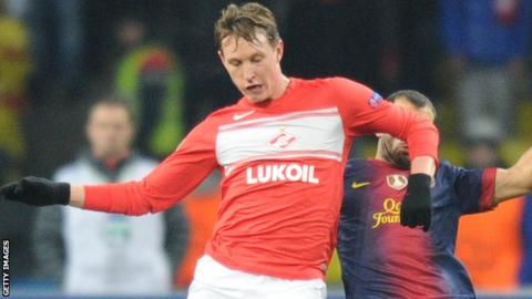 Spartak Moscow midfielder Kim Kallstrom