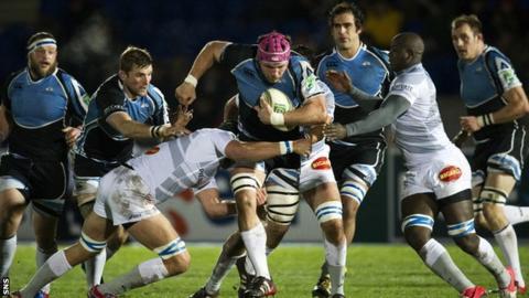 Glasgow Warriors and Castres players