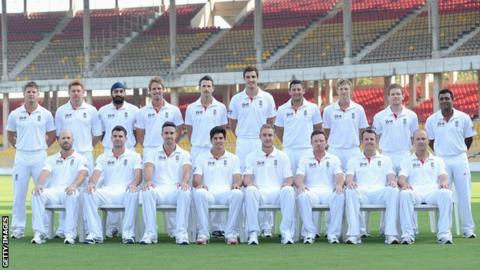 England's touring squad