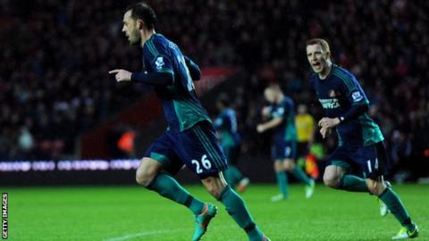 Steven Fletcher celebrates scoring for Sunderland